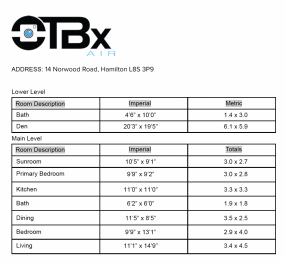 Property listing for 14 Norwood Rd., Hamilton, ON